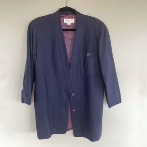Vintage Christian Dior Navy Blue Coat